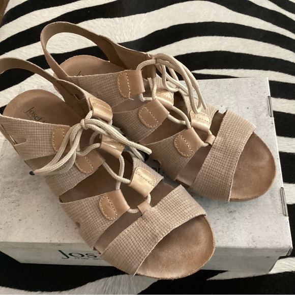 Josef Seibel Beige Strappy Sandals - Picture 1 of 7